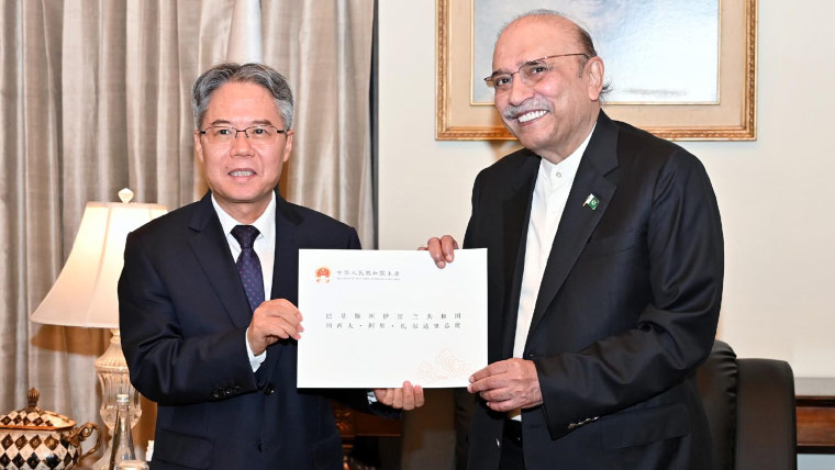 صدر مملکت سے چینی سفیر کی ملاقات، خطے میں امن کیلئے مشترکہ اقدامات کا عزم