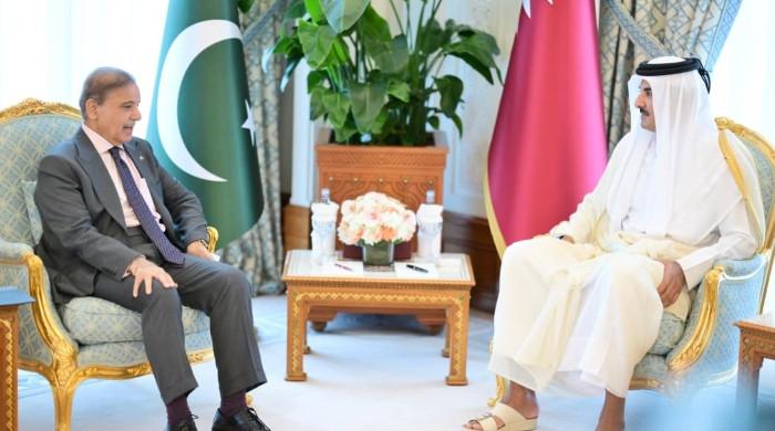 وزیراعظم کی امیر قطر سے ملاقات،’پاکستان مشکل وقت میں قطر کے ساتھ کھڑا ہے‘، شہباز شریف