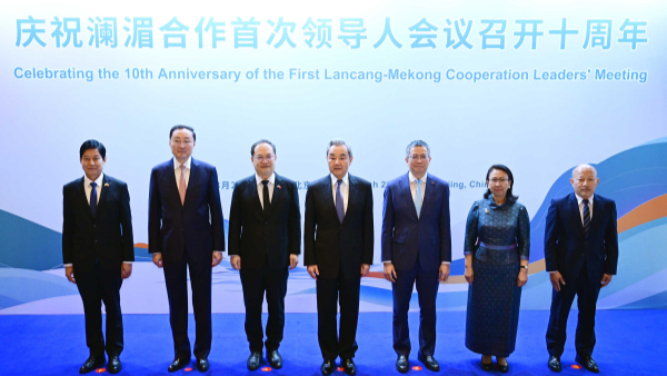 وانگ ای کی لینکانگ۔میکونگ تعاون کی دسویں سالگرہ کی تقریب میں شرکت