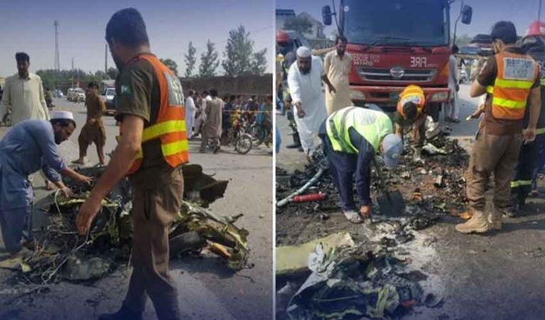 پاکستان ایئر فورس کا تربیتی طیارہ حادثے کا شکار، 2 پائلٹس شہید