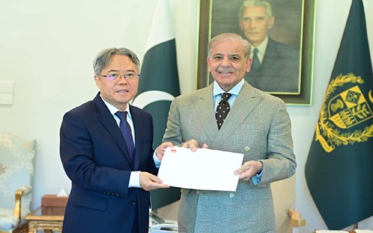وزیراعظم سے ملاقات میں چینی سفیر نے صدر شی جن پنگ کا خط پہنچا دیا