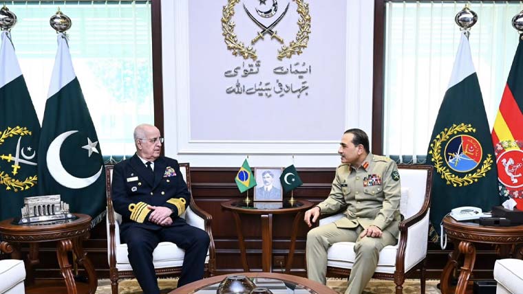 فیلڈ مارشل عاصم منیر سے برازیلی فوجی وفد کی ملاقات، دفاعی تعاون بڑھانے پر اتفاق