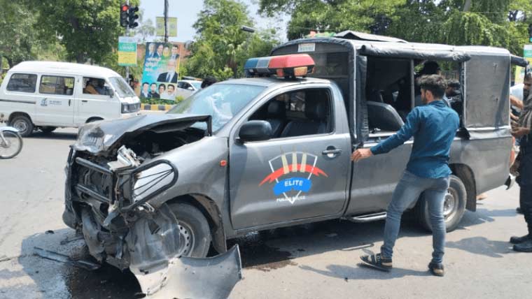 شیخوپورہ موٹروے پرایلیٹ فورس کی گاڑی کو حادثہ، 2 اہلکار شہید، چار زخمی